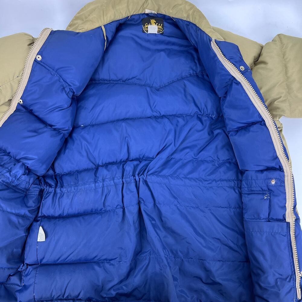 Vintage Mens Gale Sobel Down Puffer Coat Tan Size Xl Tall View 6